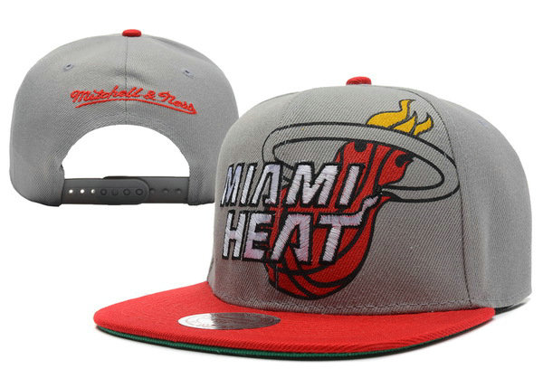 Miami Heat Grey Snapback Hat XDF 5